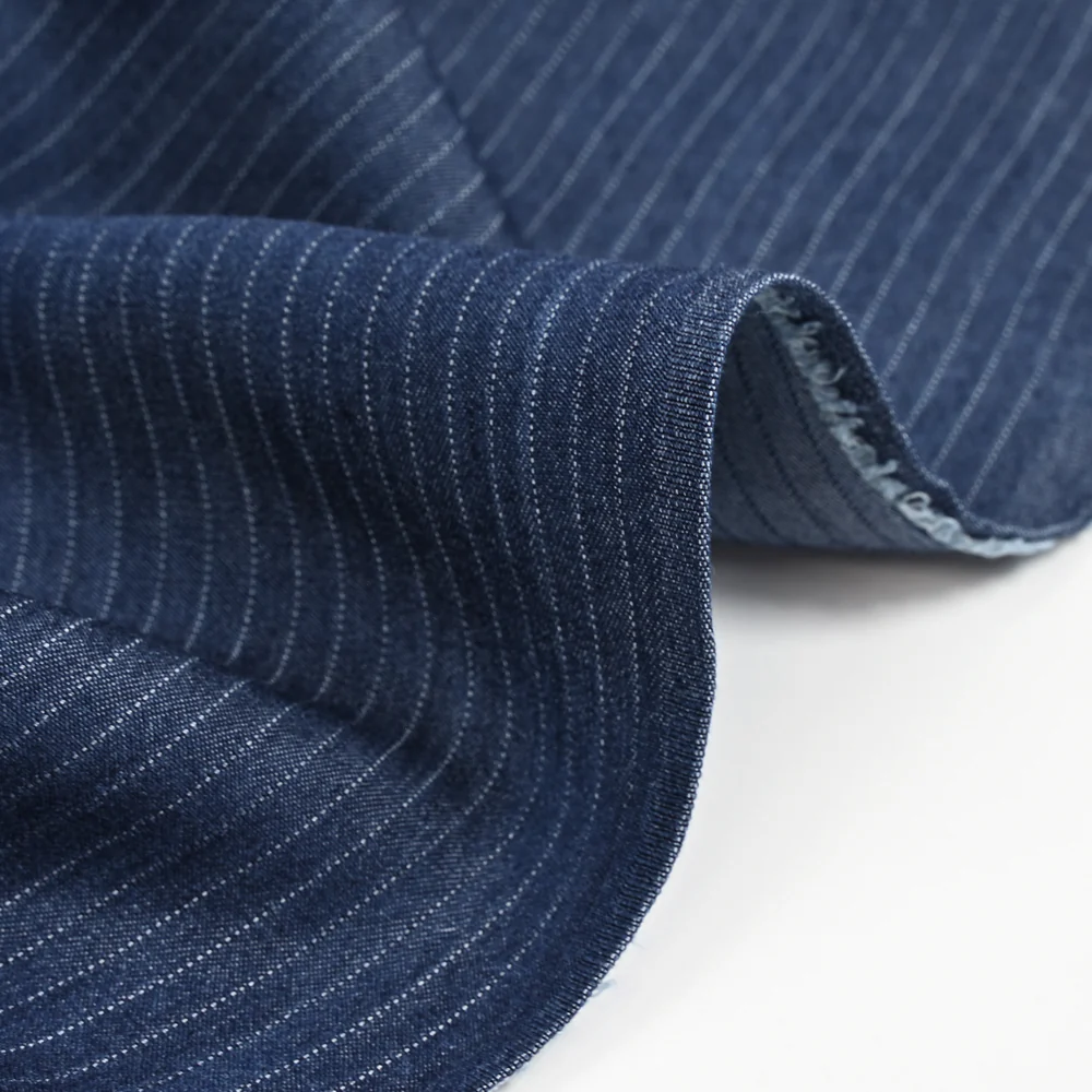 Tencel jeans rayé marine - Image 4
