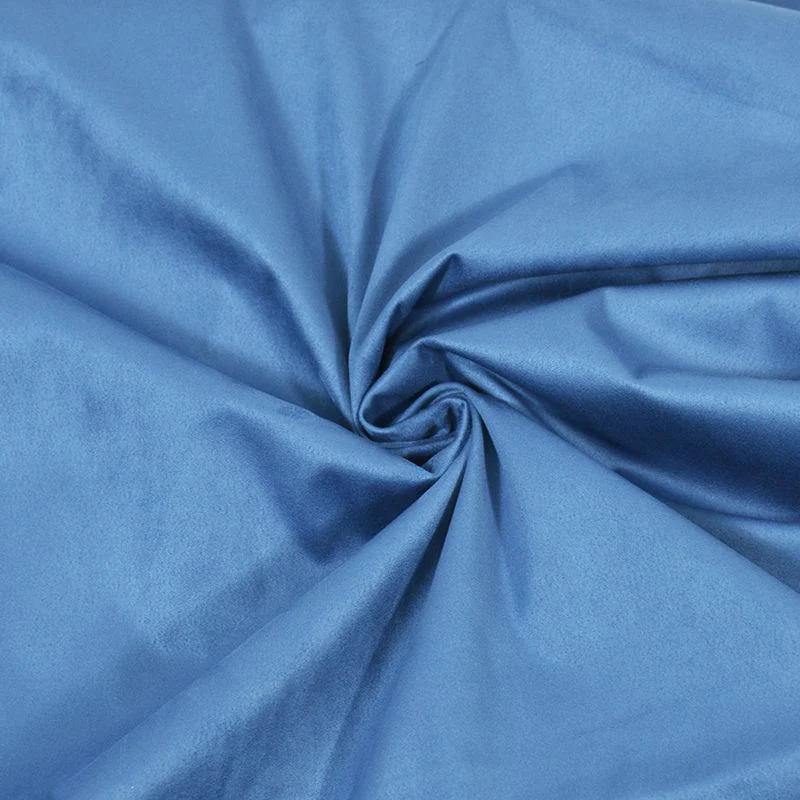 Tissu aspect daim double-face bleu denim - Image 3