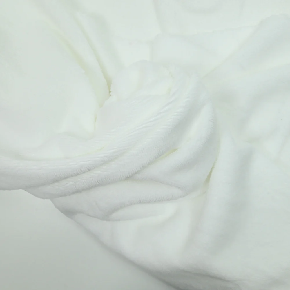 Tissu éponge bambou blanc vendu au mètre - Image 2
