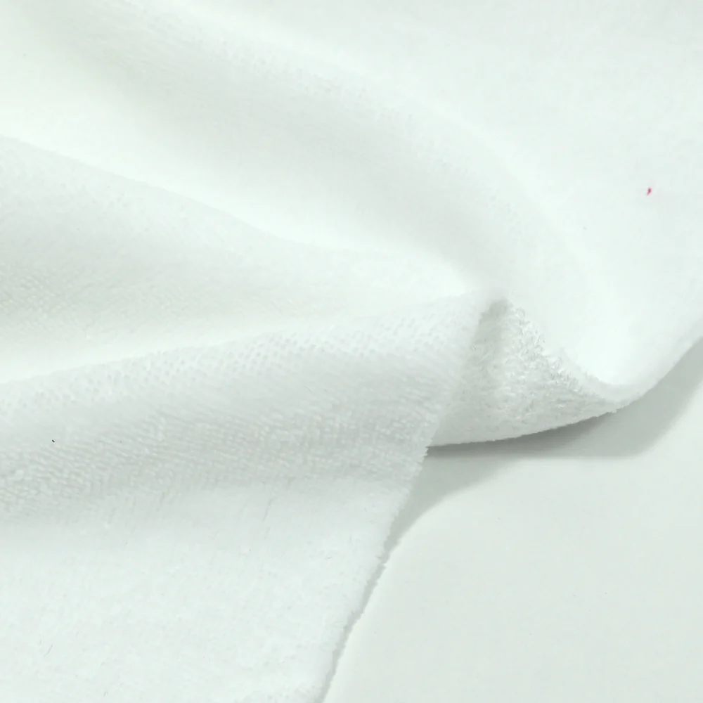 Tissu éponge bambou blanc vendu au mètre - Image 3