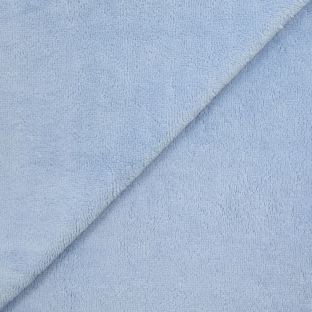 Tissu éponge bambou bleu bébé vendu au mètre