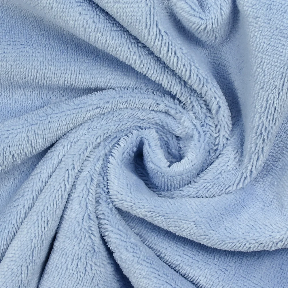 Tissu éponge bambou bleu bébé vendu au mètre - Image 2