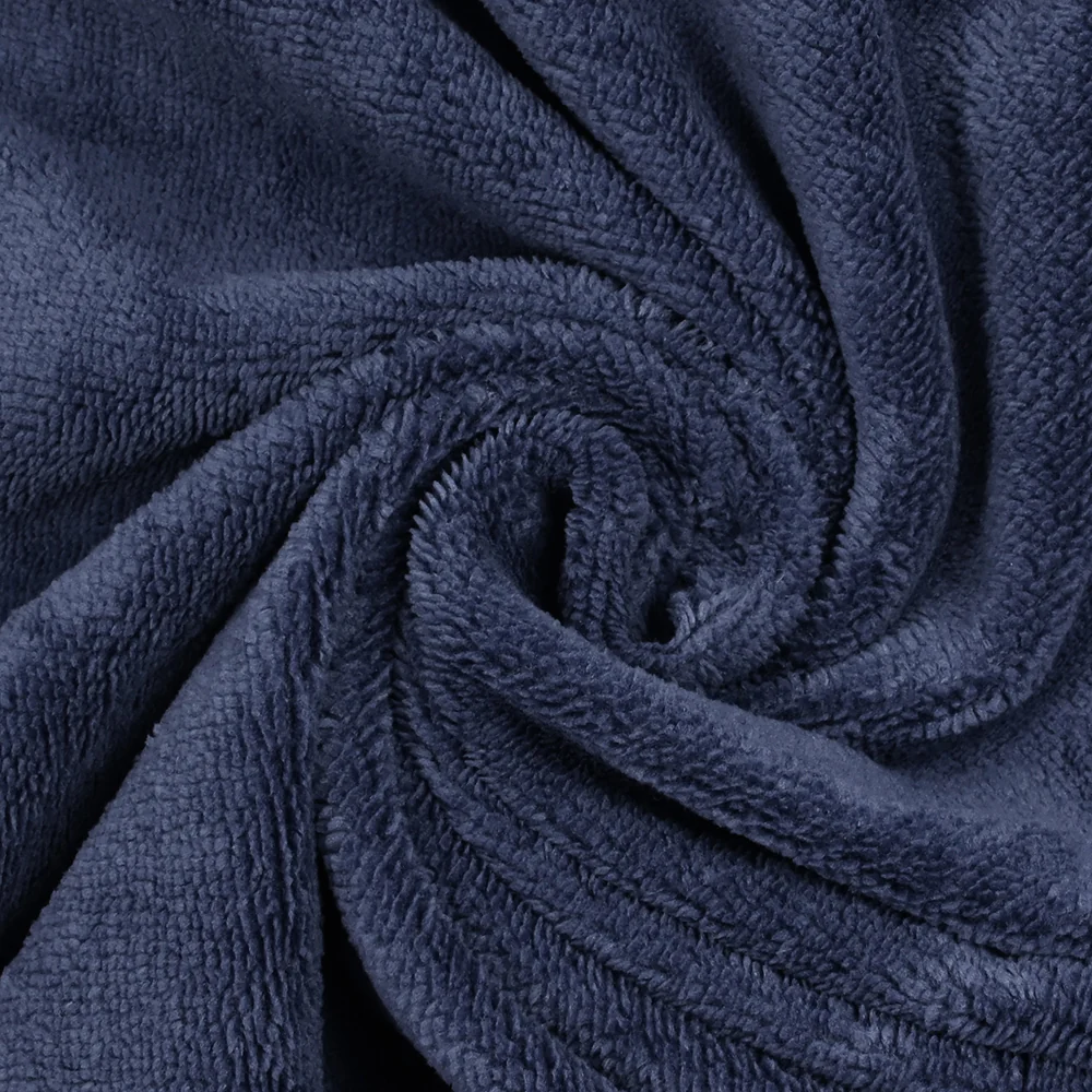 Tissu éponge bambou bleu marine vendu au mètre - Image 2