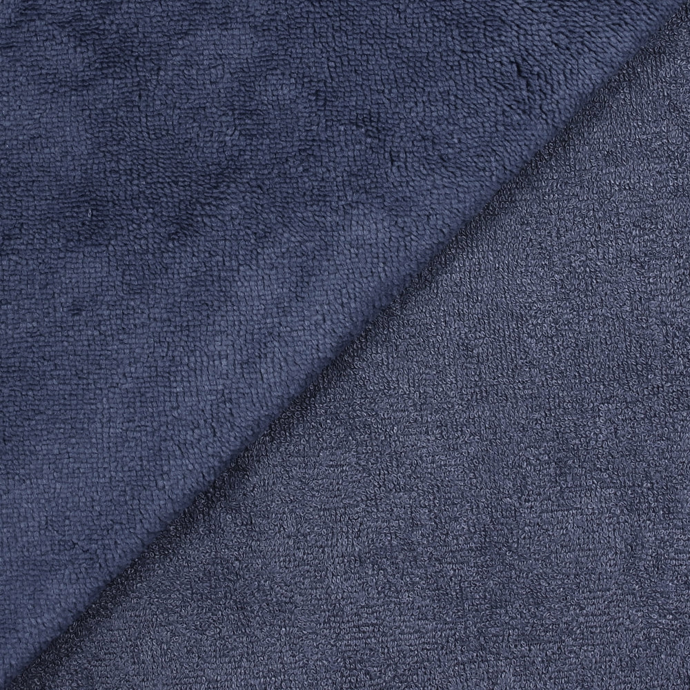 Tissu éponge bambou bleu marine vendu au mètre - Image 3