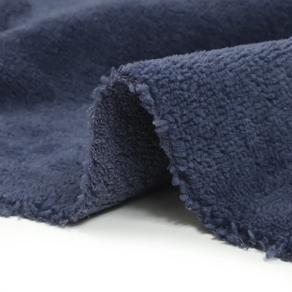 Tissu éponge bambou bleu marine vendu au mètre - Image 7