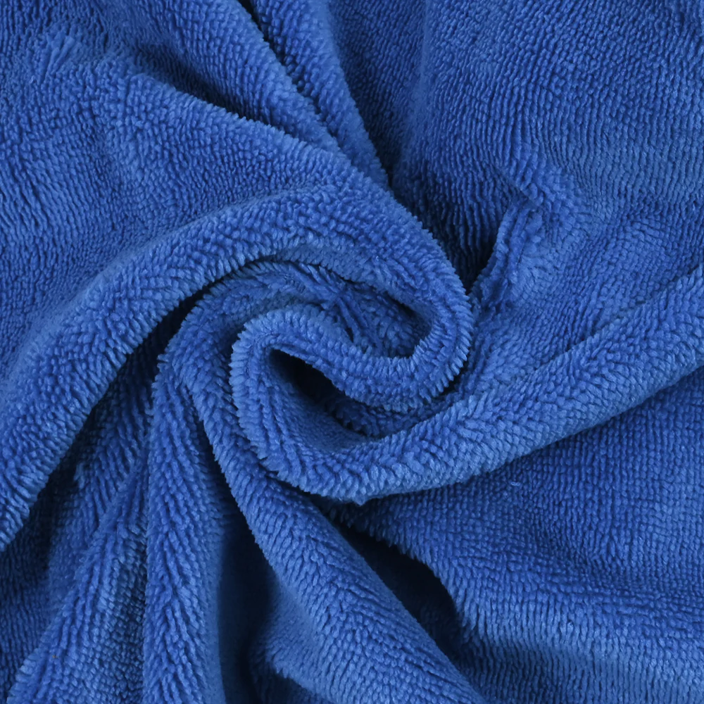 Tissu éponge bambou bleu roi vendu au mètre - Image 2