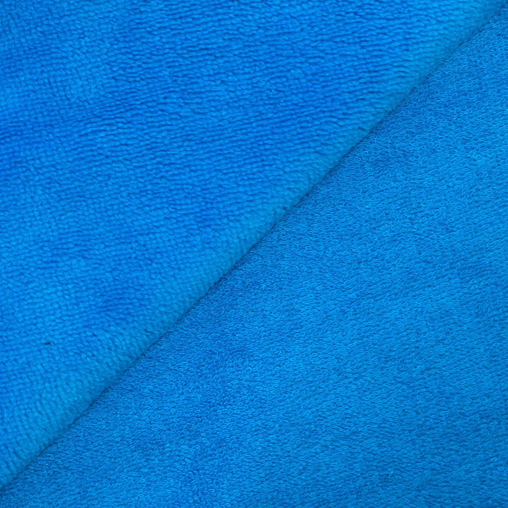 Tissu éponge bambou bleu vendu au mètre