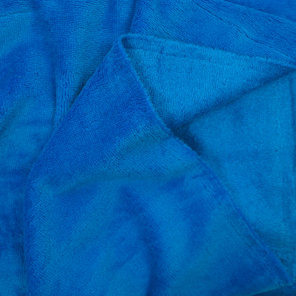 Tissu éponge bambou bleu vendu au mètre - Image 3