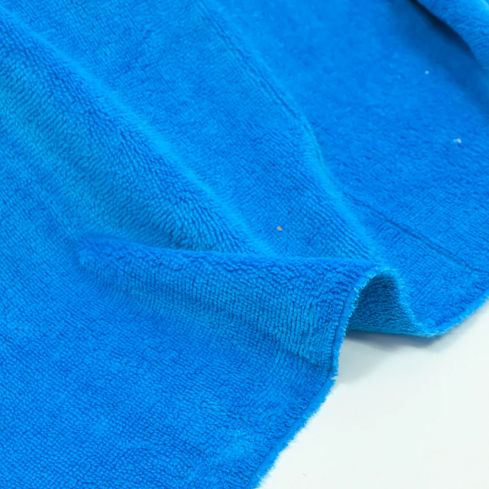 Tissu éponge bambou bleu vendu au mètre - Image 4