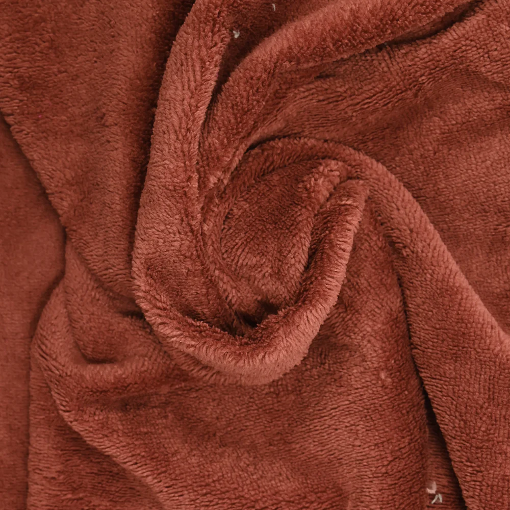 Tissu éponge bambou brique vendu au mètre - Image 2