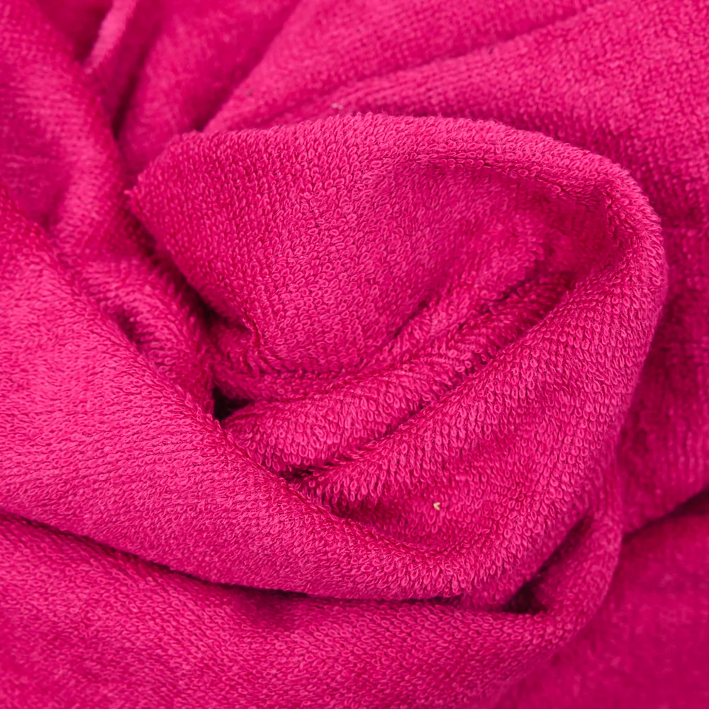 Tissu éponge bambou fuchsia vendu au mètre - Image 2