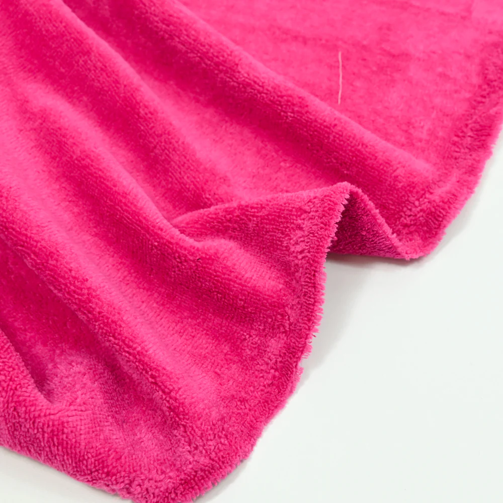Tissu éponge bambou fuchsia vendu au mètre - Image 3