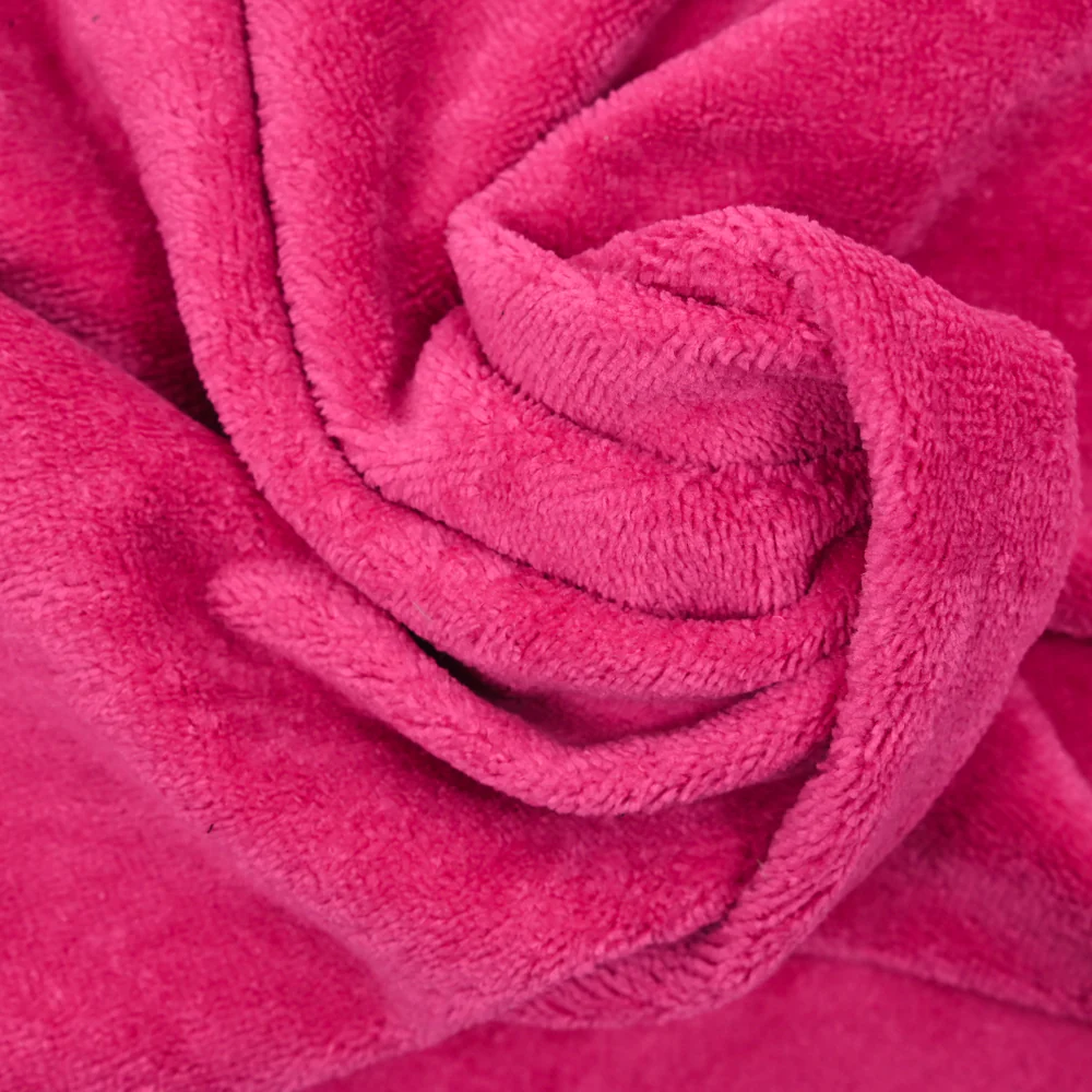 Tissu éponge bambou fuchsia vendu au mètre - Image 4