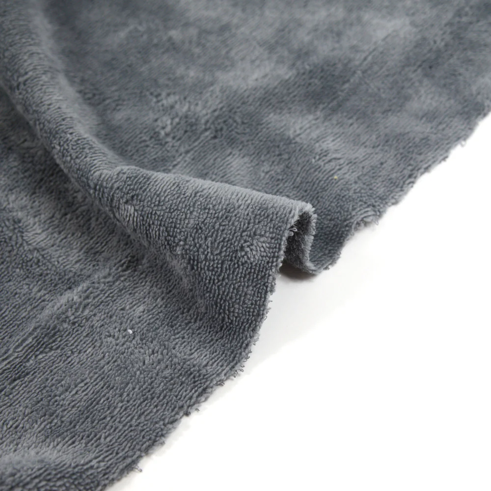 Tissu éponge bambou gris foncé vendu au mètre - Image 3