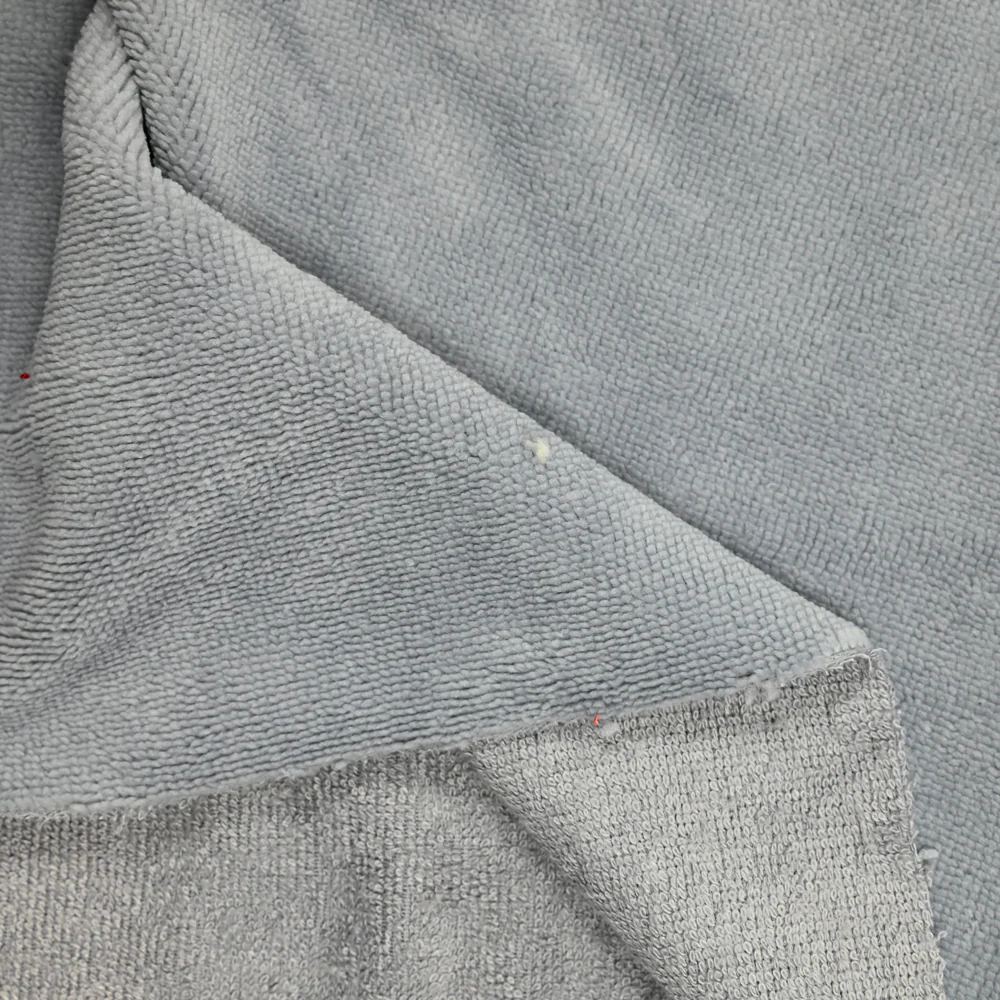 Tissu éponge bambou gris vendu au mètre - Image 3