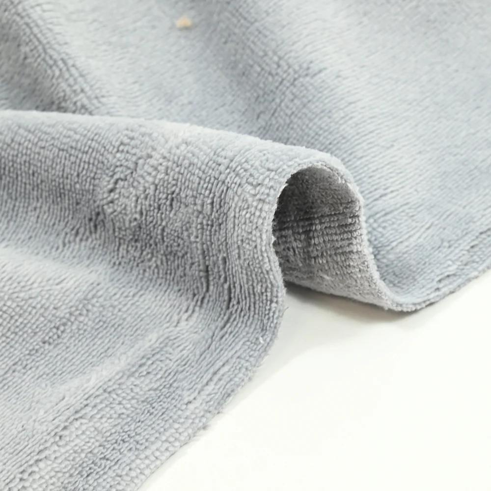 Tissu éponge bambou gris vendu au mètre - Image 4
