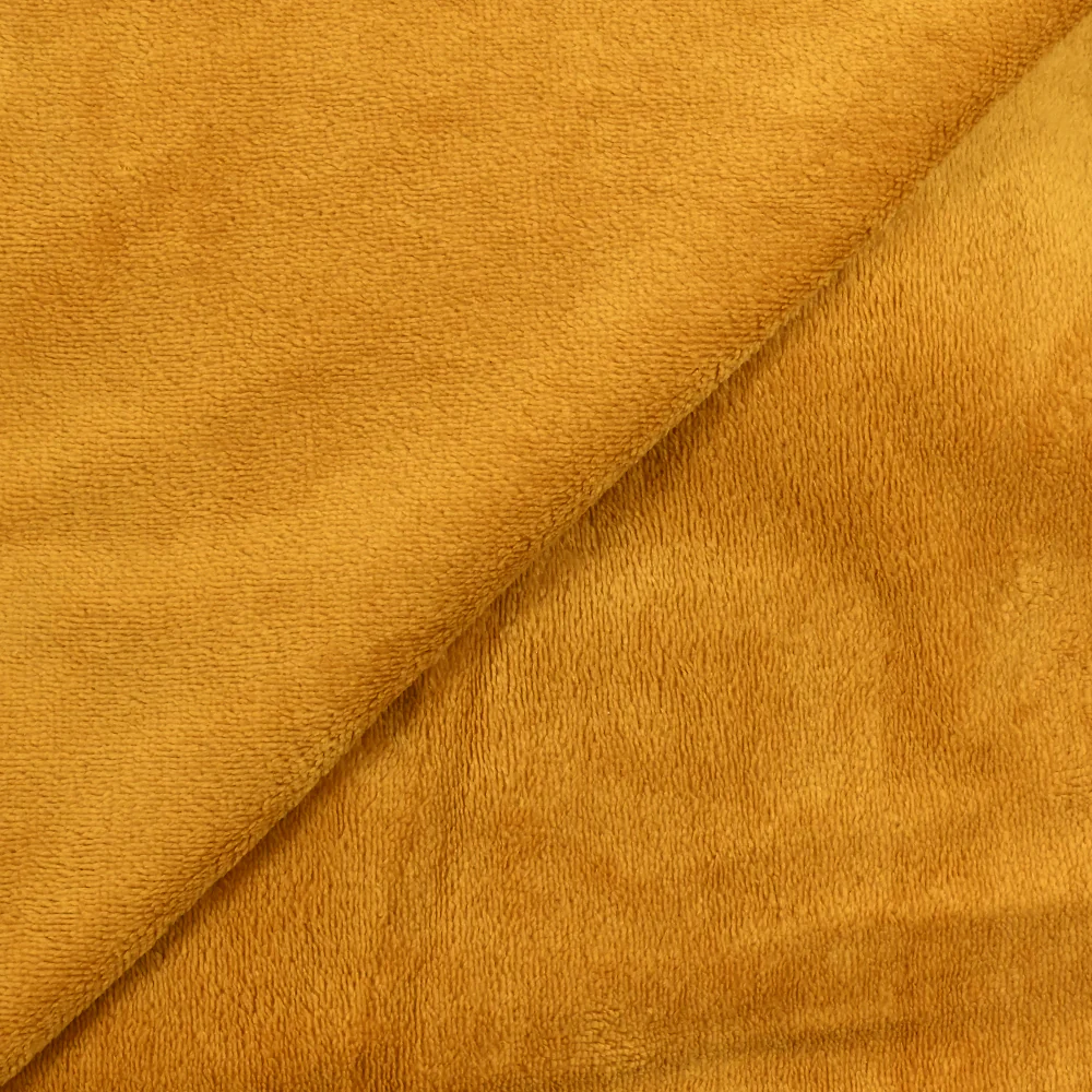 Tissu éponge bambou moutarde vendu au mètre