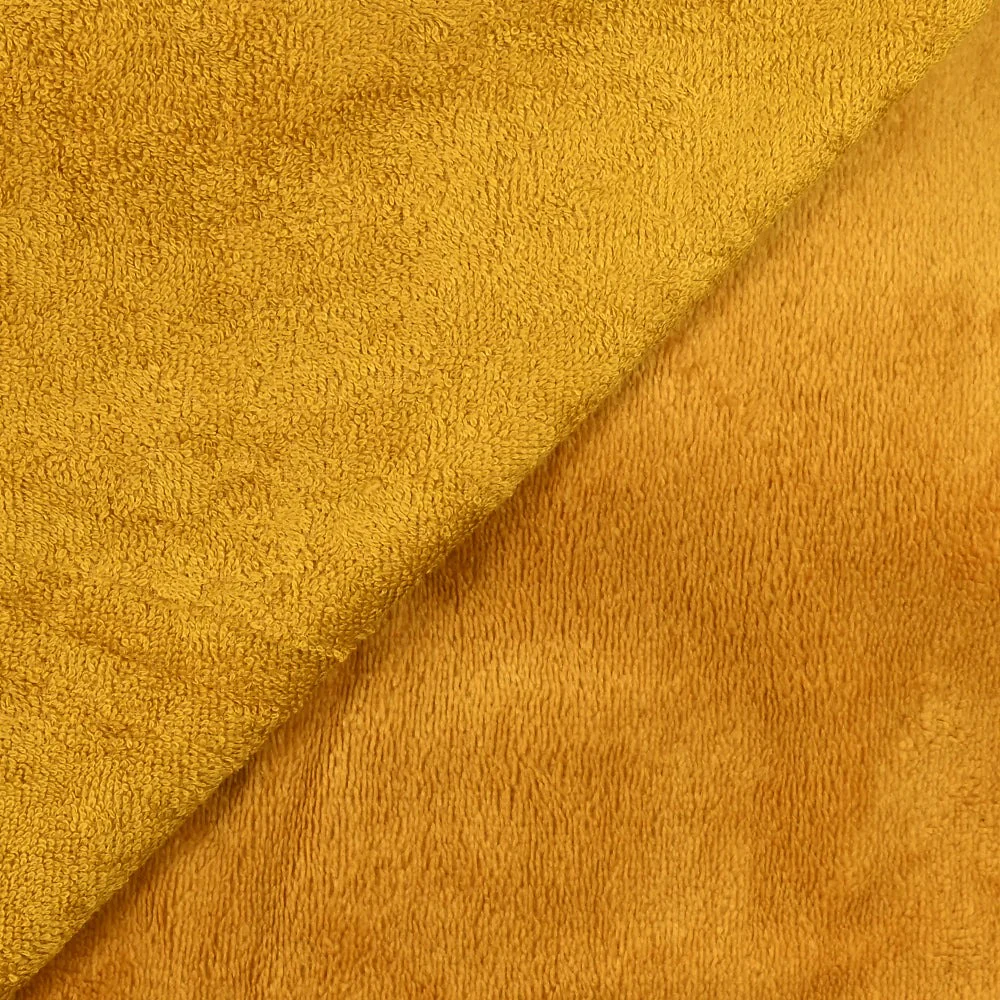 Tissu éponge bambou moutarde vendu au mètre - Image 3