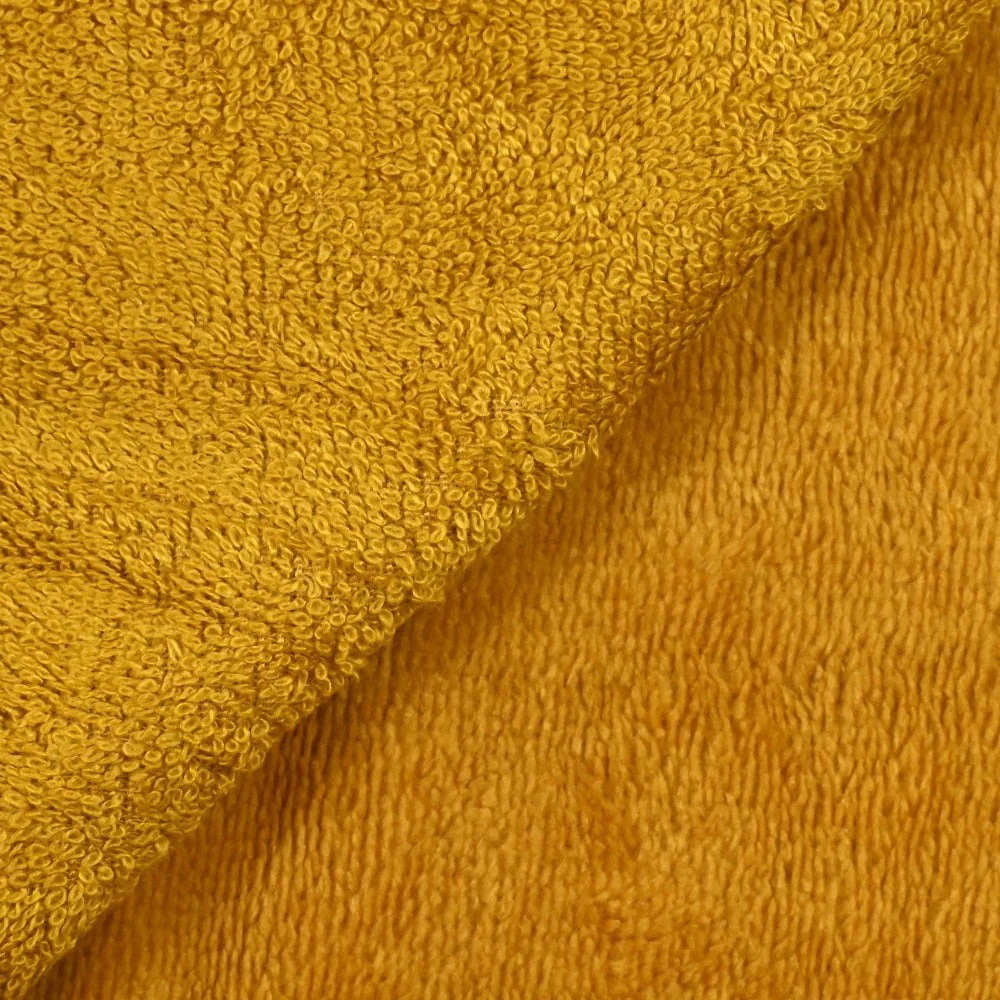 Tissu éponge bambou moutarde vendu au mètre - Image 4