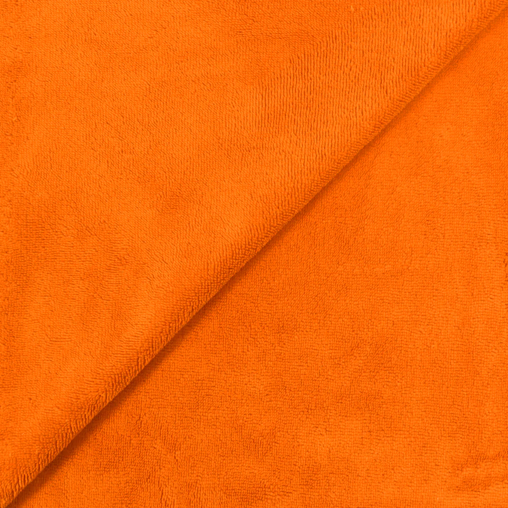 Tissu éponge bambou orange vendu au mètre