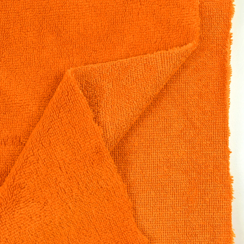 Tissu éponge bambou orange vendu au mètre - Image 5