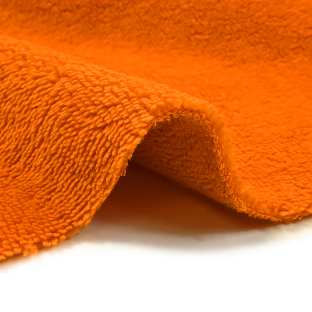 Tissu éponge bambou orange vendu au mètre - Image 6