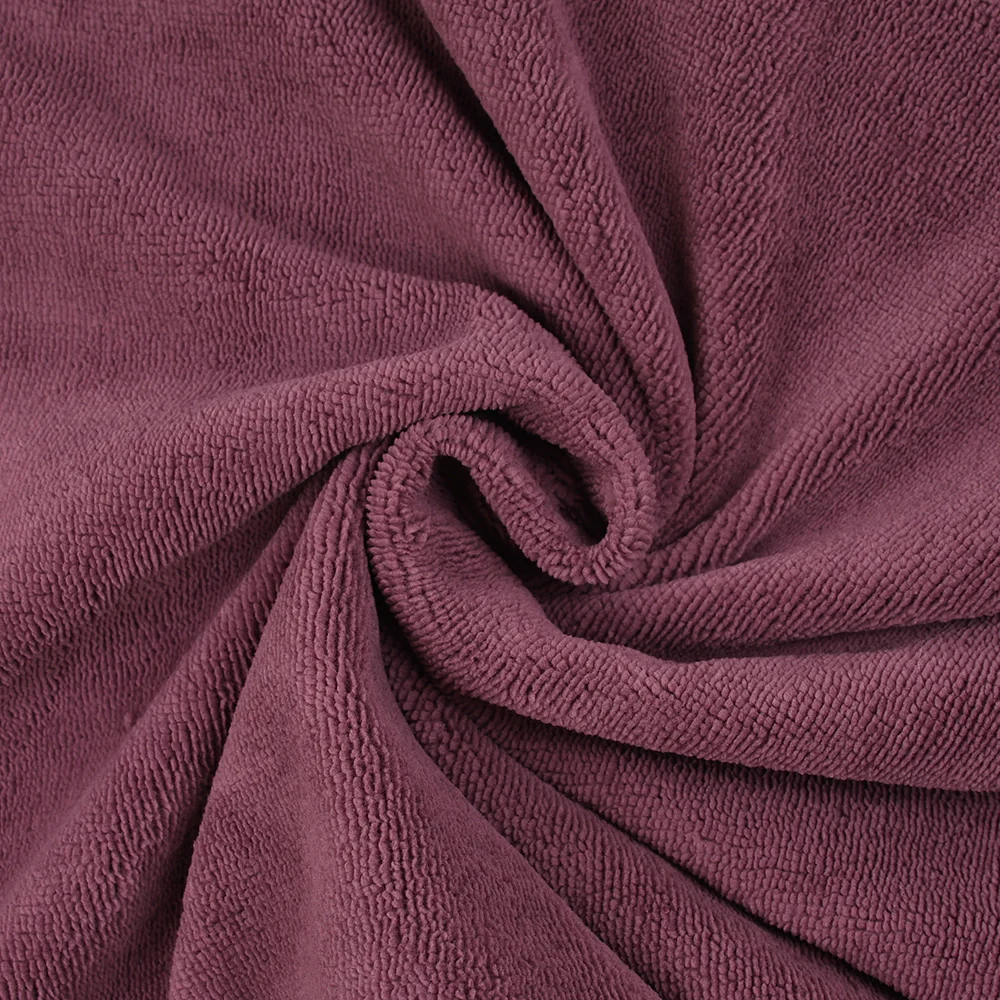 Tissu éponge bambou prune vendu au mètre - Image 2