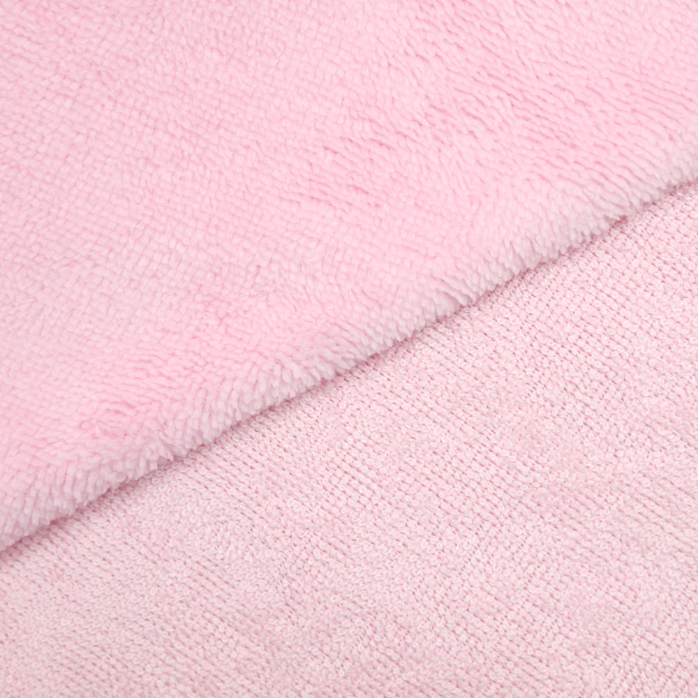 Tissu éponge bambou rose clair vendu au mètre - Image 2
