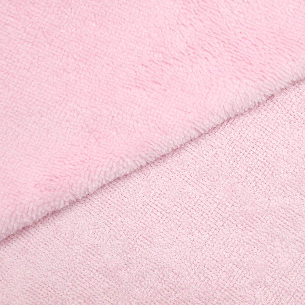 Tissu éponge bambou rose clair vendu au mètre - Image 4