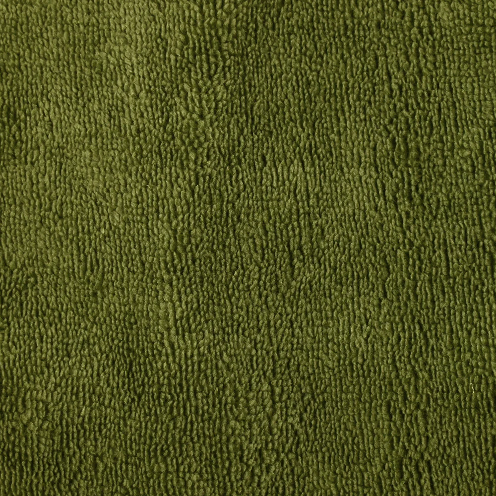 Tissu éponge bambou vert olive vendu au mètre - Image 4