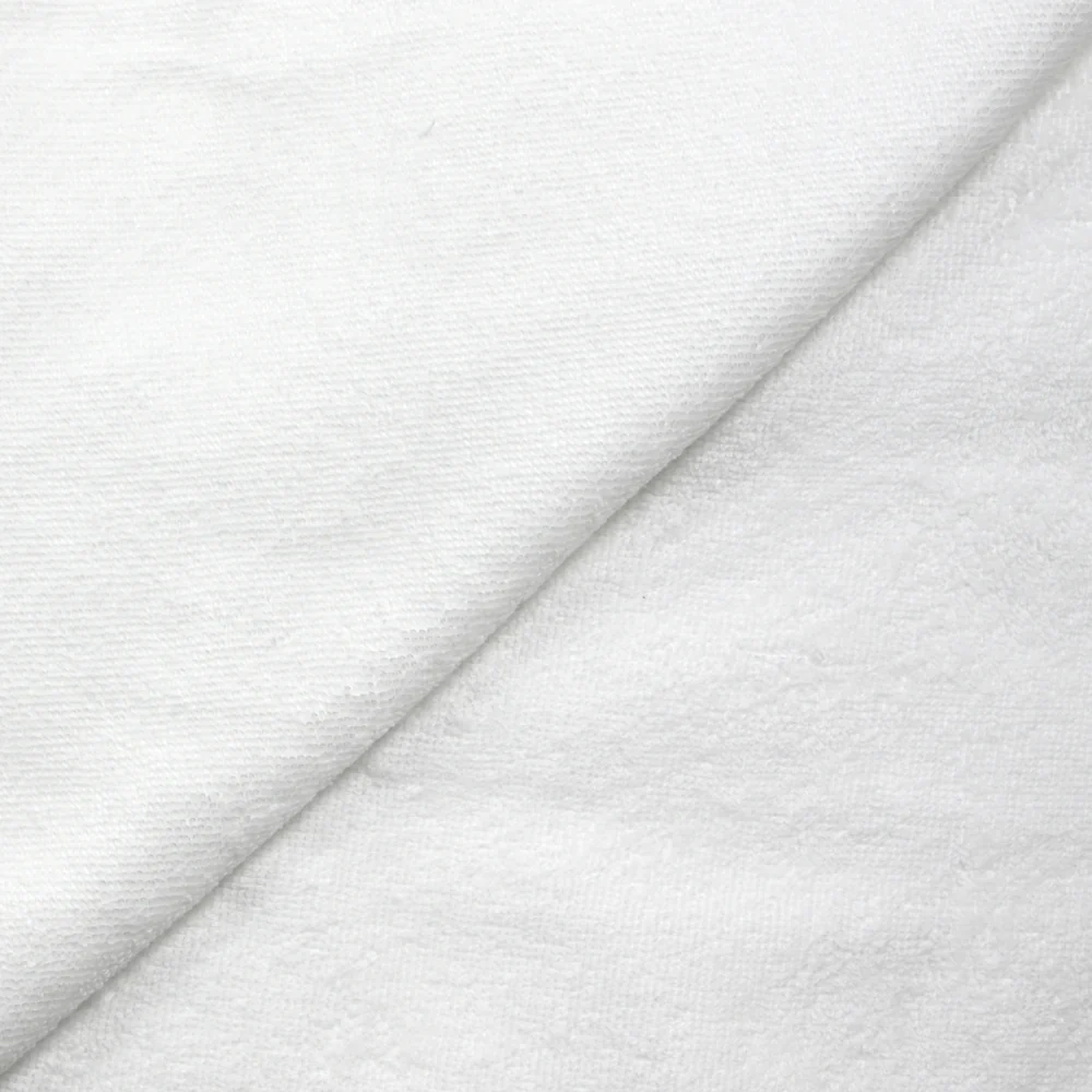 Tissu éponge coton blanc au mètre