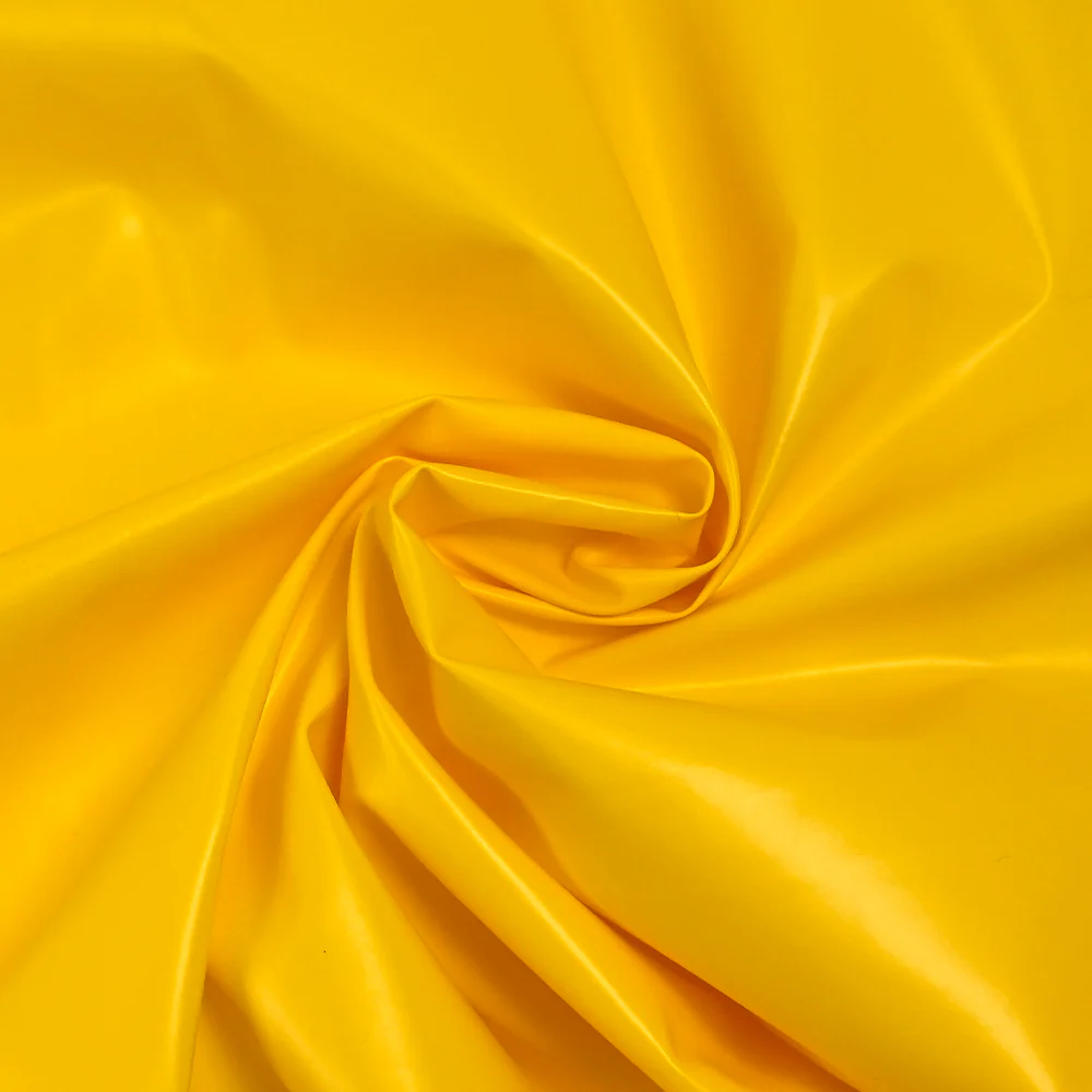 Tissu imperméable polycoton jaune - Image 2