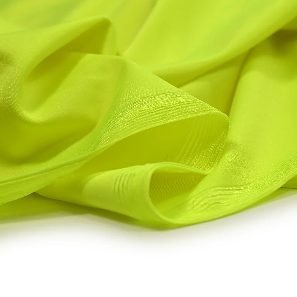 Tissu Maillot de bain jaune fluo - Image 4