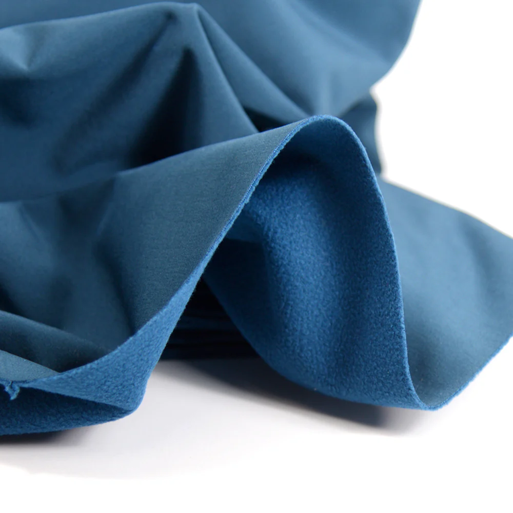 Tissu Softshell uni bleu canard - Image 2