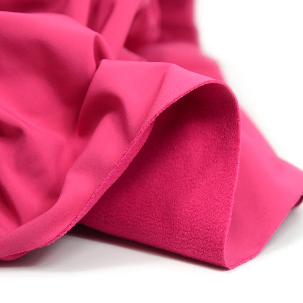 Tissu Softshell uni rose - Image 2