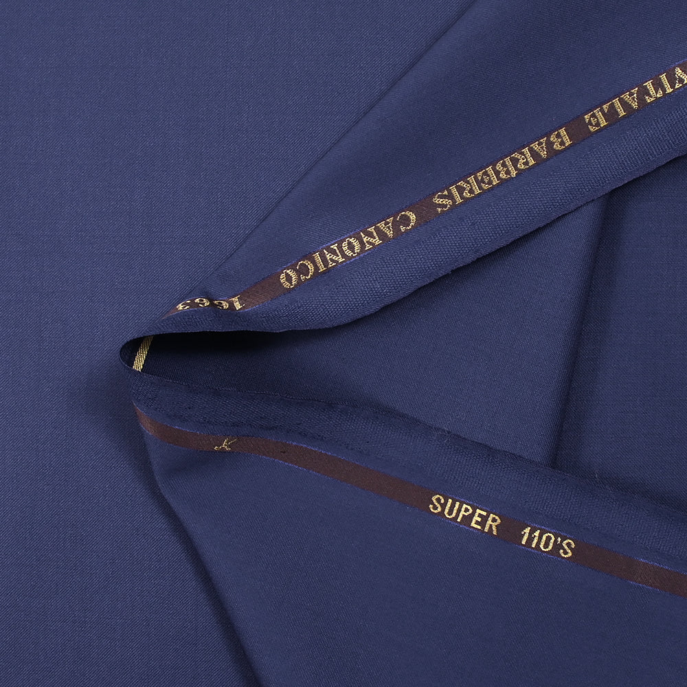 Tissu tailleur 100% laine Super 110's bleu foncé - Image 5