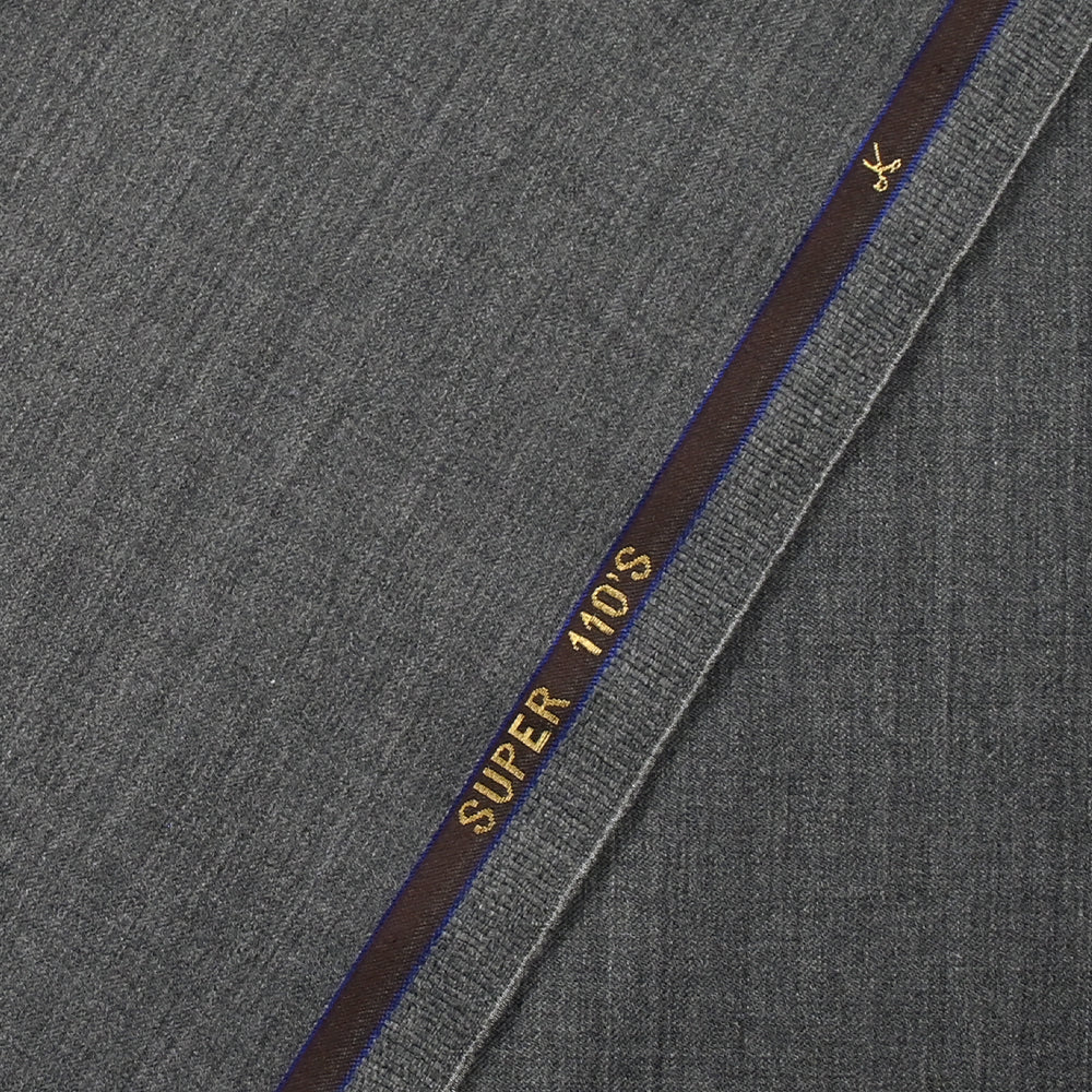 Tissu tailleur 100% laine Super 110's gris chiné - Image 4