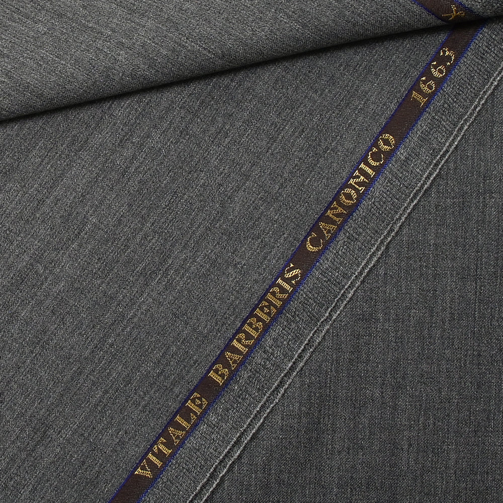 Tissu tailleur 100% laine Super 110's gris chiné - Image 5
