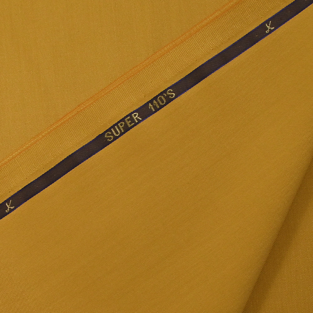 Tissu tailleur 100% laine Super 110's moutarde - Image 3
