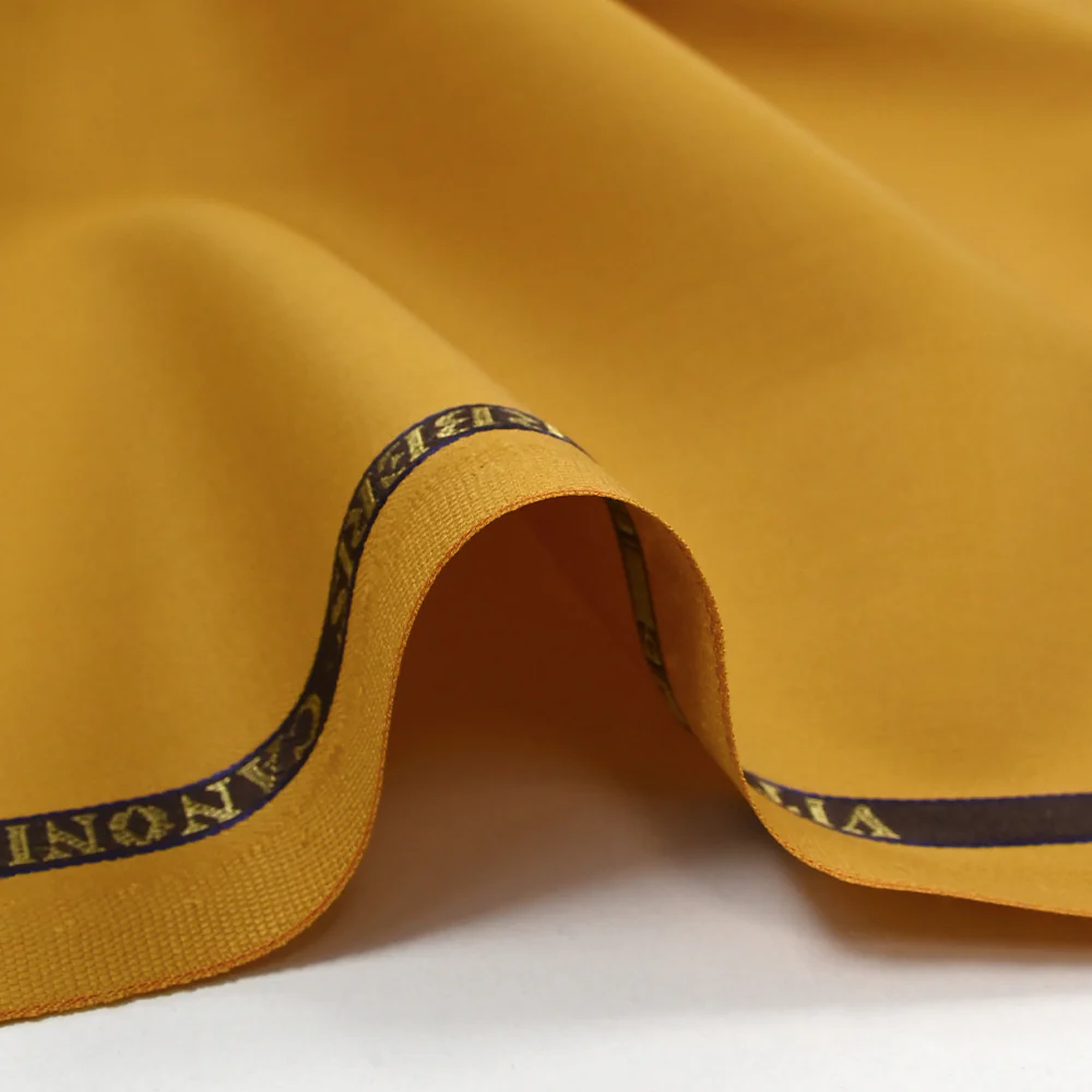 Tissu tailleur 100% laine Super 110's moutarde - Image 7