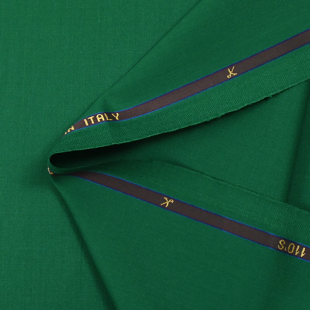 Tissu tailleur 100% laine Super 110's vert prairie - Image 6