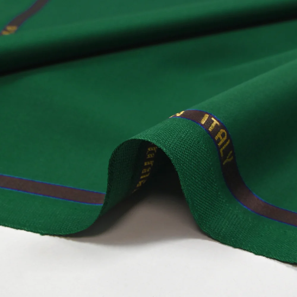 Tissu tailleur 100% laine Super 110's vert prairie - Image 7