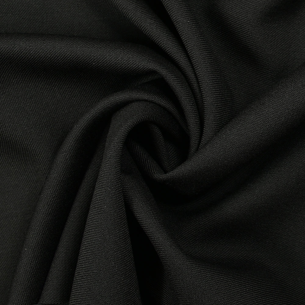 Tissu tailleur 100% laine vierge sergé noir - Image 2