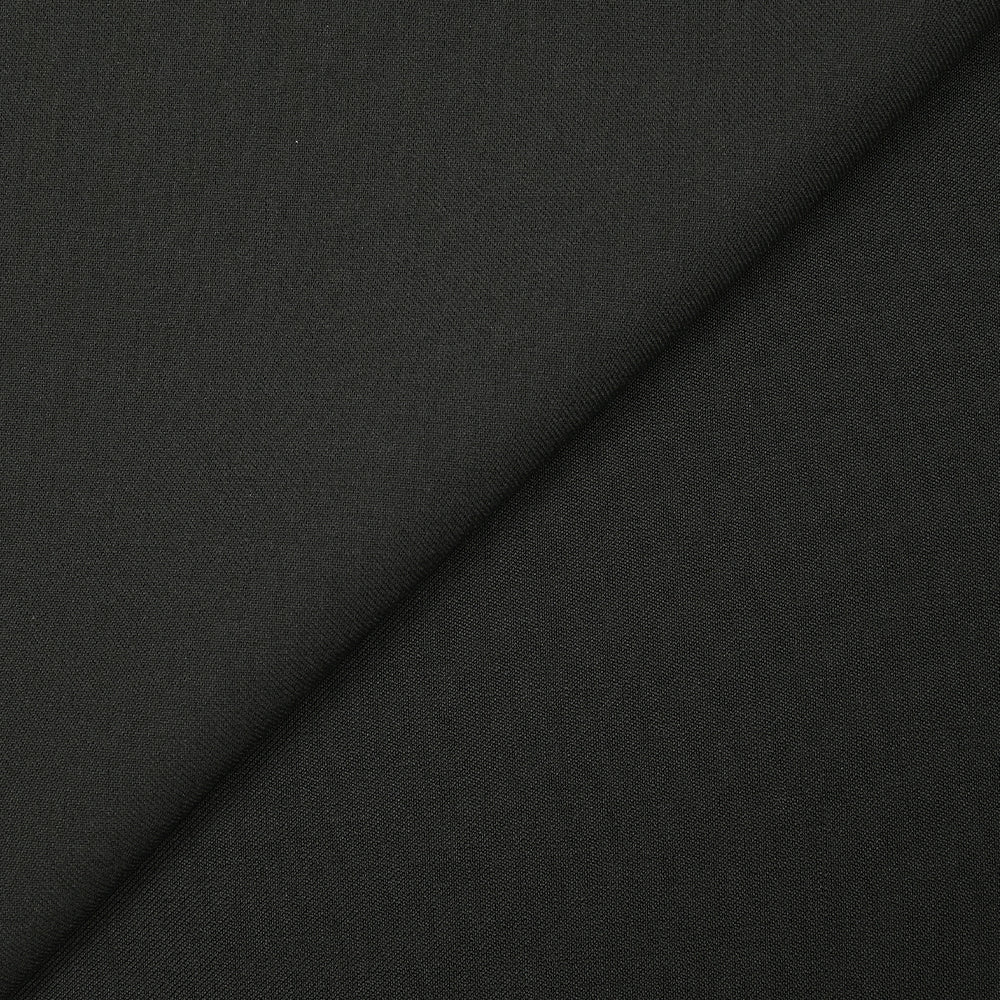 Tissu tailleur 100% laine vierge sergé noir - Image 3