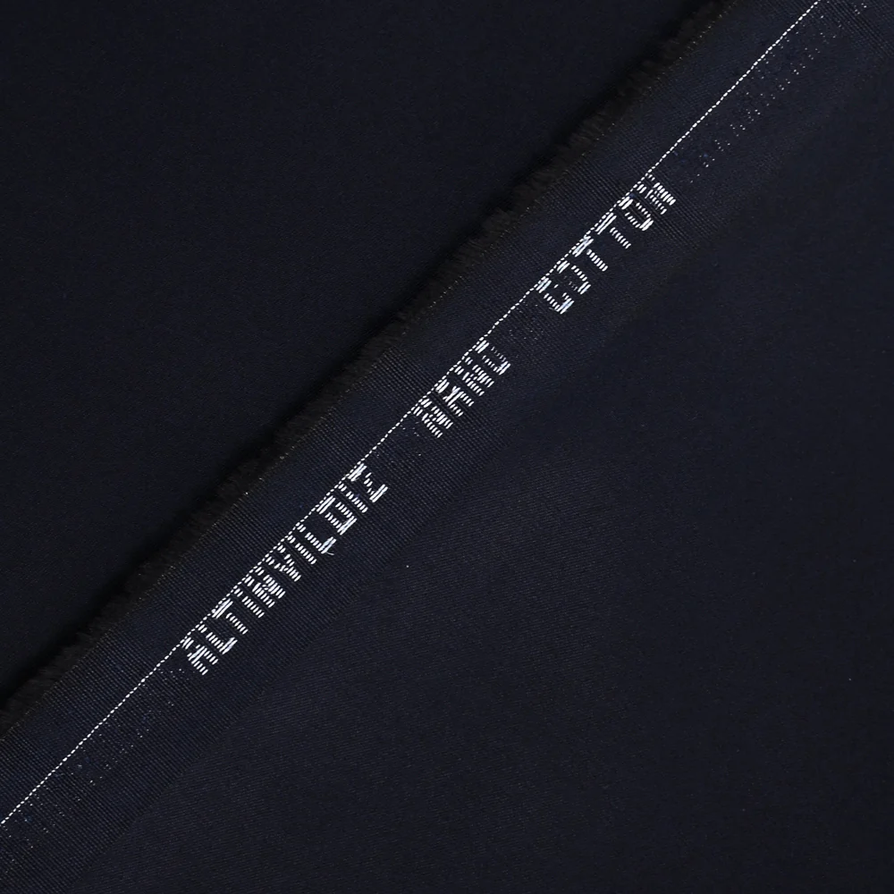 Tissu tailleur coton bleu nuit - Image 3