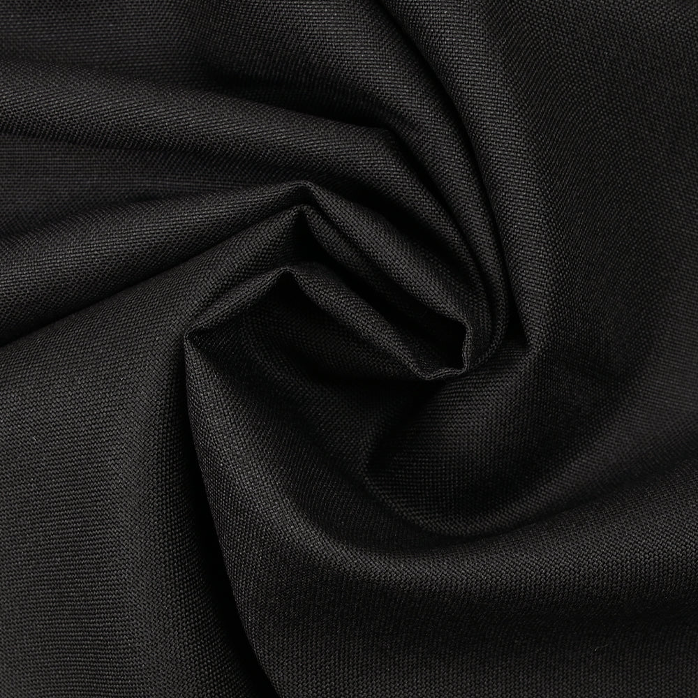 Tissu tailleur en laine et mohair noir - Image 2