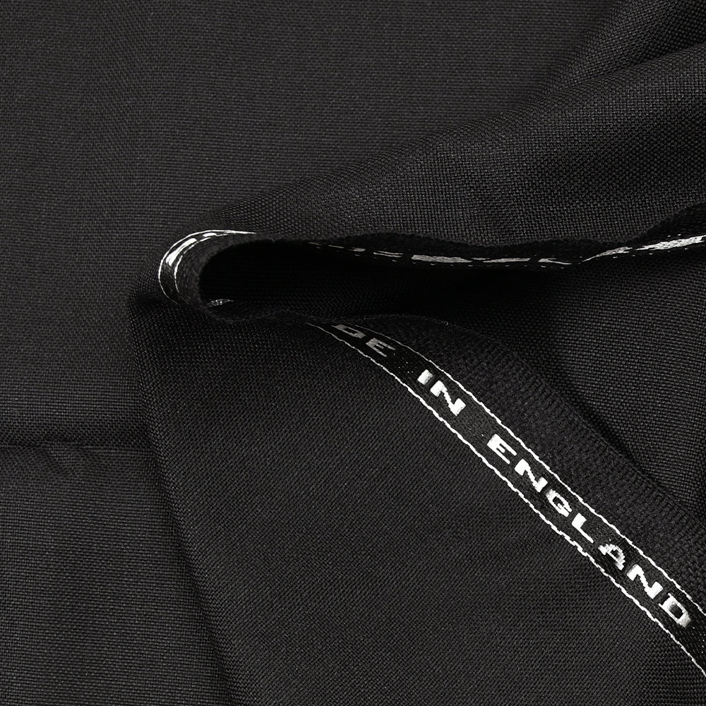 Tissu tailleur en laine et mohair noir - Image 7