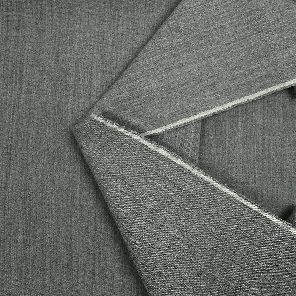 Tissu tailleur en laine gris chiné - Image 3