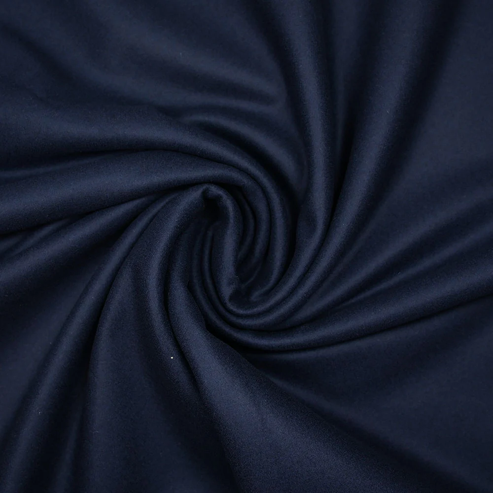 Tissu tailleur en laine mélangée bleu marine - Image 2
