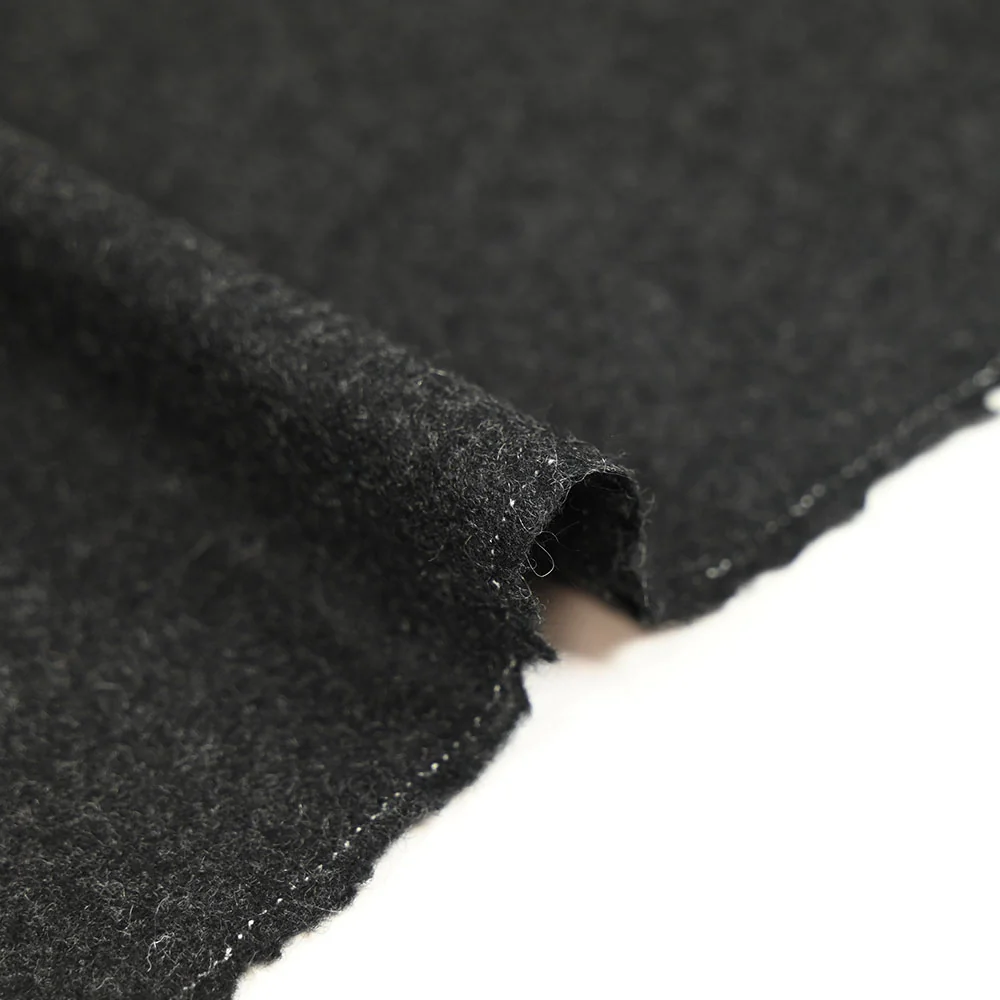 Tissu tailleur en laine mélangée chiné gris foncé - Image 4
